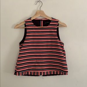 Zara Striped Button Back Crop
